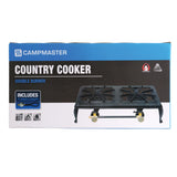 Campmaster Twin Cast Country Cooker Gas Stove with QCC Regulator