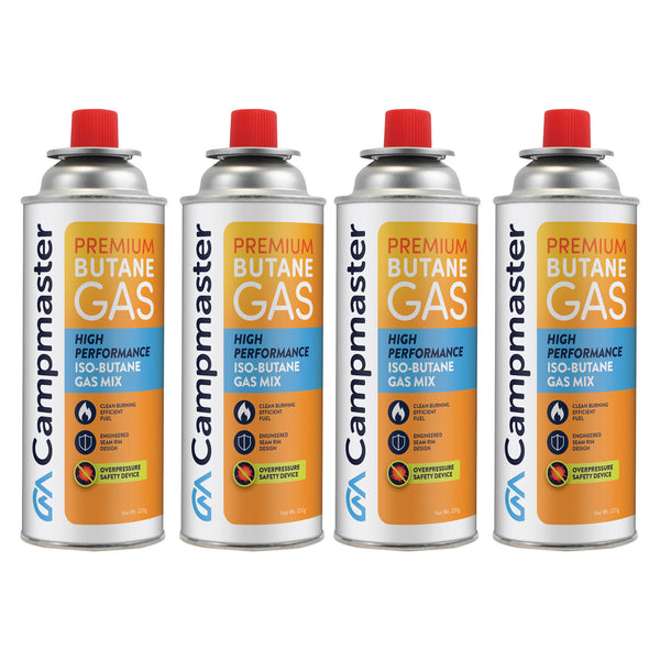 Campmaster 220g CRV Gas Cartridge - 4 Pack